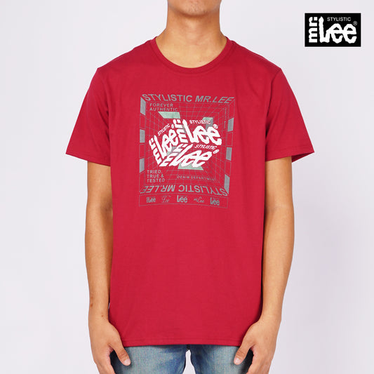 Stylistic Mr. Lee Men's Basic Tees Semi body Fit 149097-U (Maroon)
