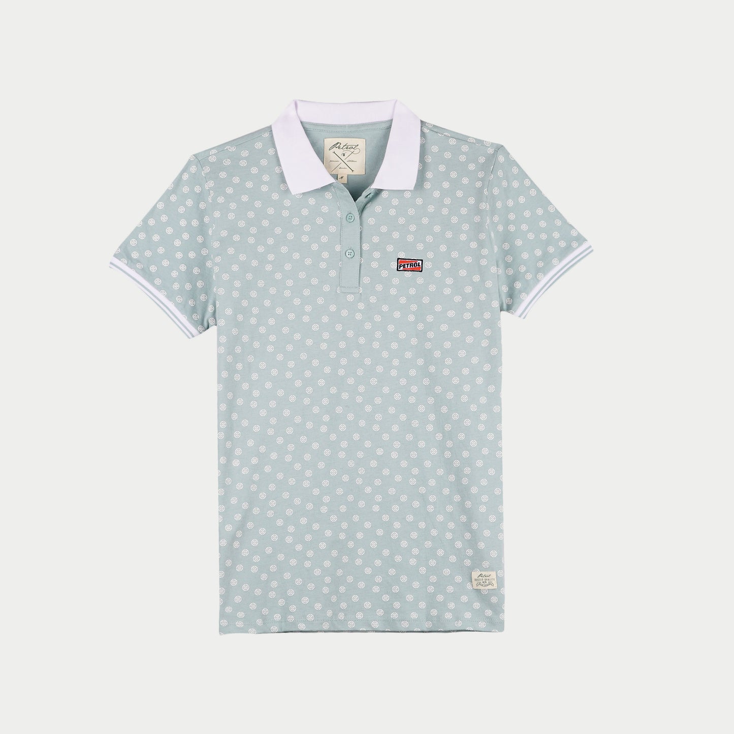 Petrol Ladies Basic Collared Regular Fitting Cotton Jersey Fabric Fashion Trendy Casual Polo 129325 (Sea Foam)