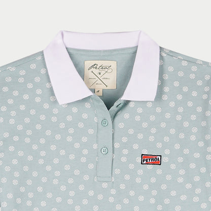 Petrol Ladies Basic Collared Regular Fitting Cotton Jersey Fabric Fashion Trendy Casual Polo 129325 (Sea Foam)