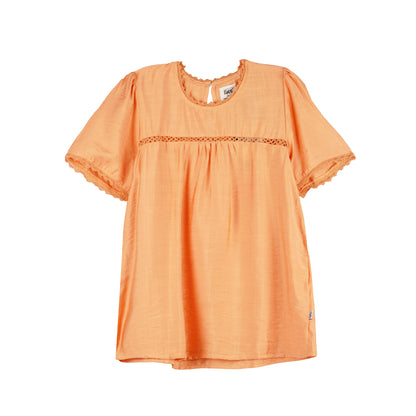Stylistic Mr. Lee Ladies Basic Woven Shirts Boxy Fit 153124 (Orange)