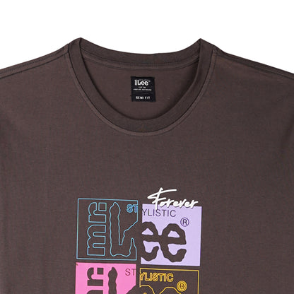 Stylistic Mr. Lee Men's Basic Tees Semi body Fit 154132-U (Gray)