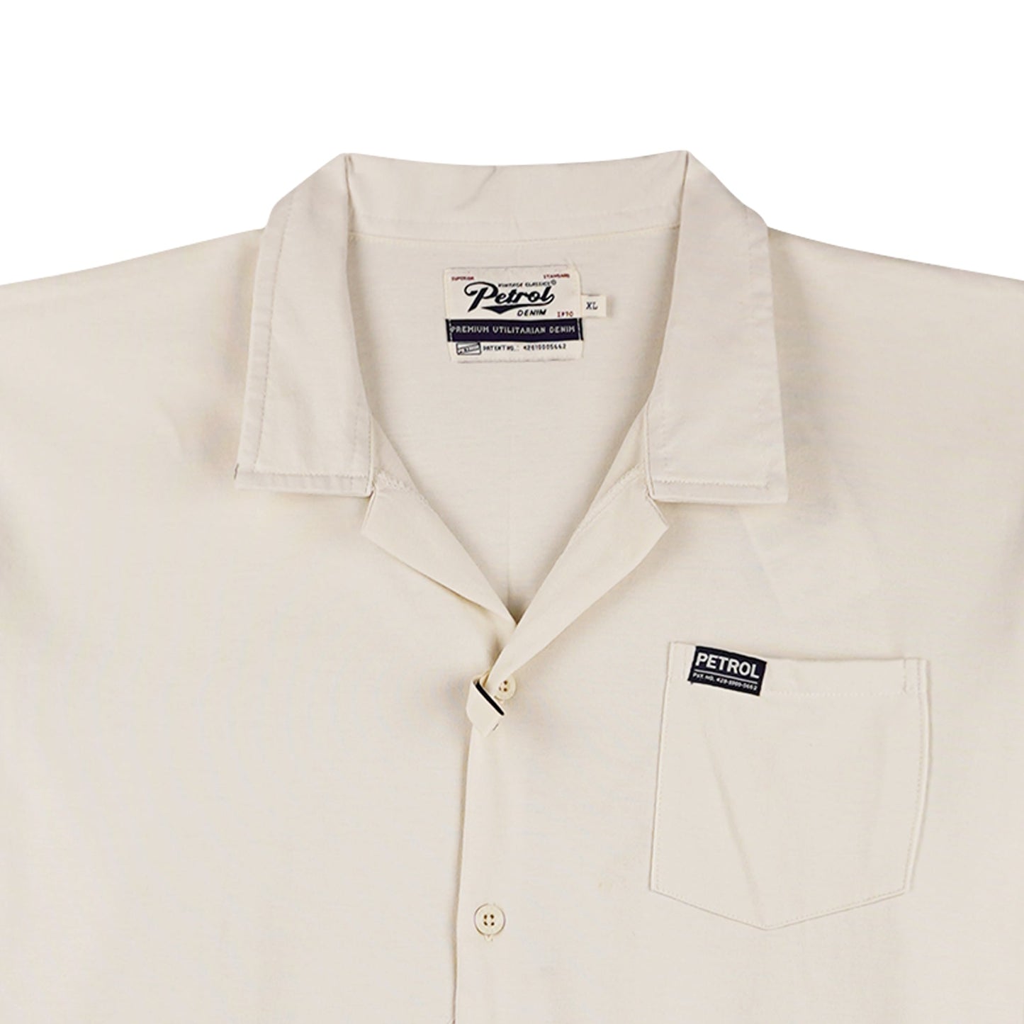 Petrol Men's Basic Woven Collared Regular Fitting CVC Jersey Fabric 141308 (Beige)