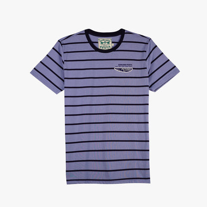 Petrol Men's Basic Tees Slim Fitting Stripe Jersey Fabric 150339 (Blue)