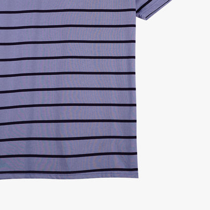 Petrol Men's Basic Tees Slim Fitting Stripe Jersey Fabric 150339 (Blue)