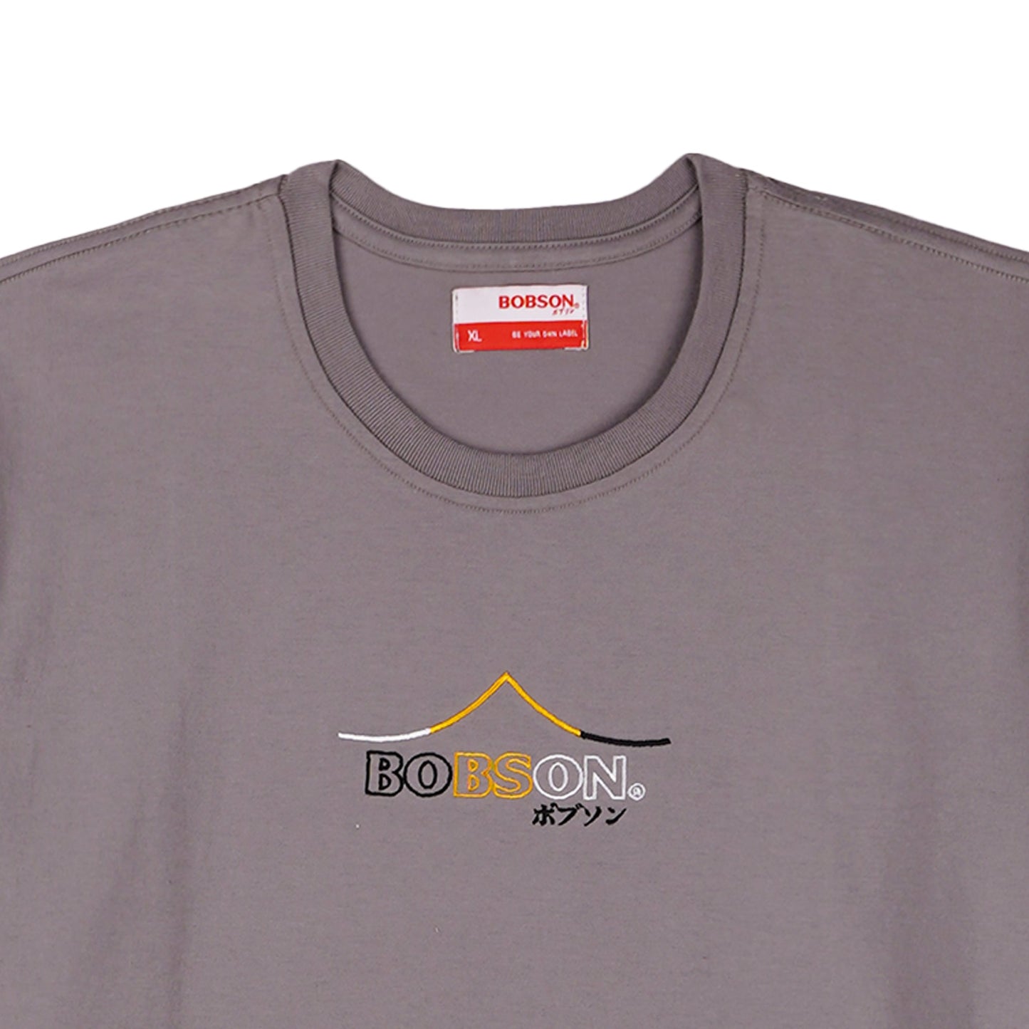 Bobson Japanese Men's Basic Tees Slim Fit 162024-U (Gray)