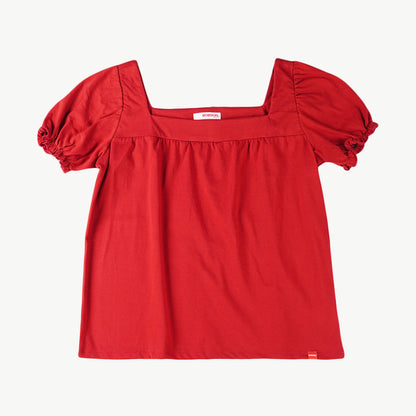 Bobson Japanese Ladies Basic Tees Boxy Fit 155581 (Rumba Red)