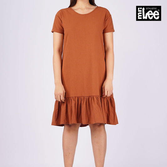 Stylistic Mr. Lee Ladies Basic Dress Regular Fit 166109 (Brown)