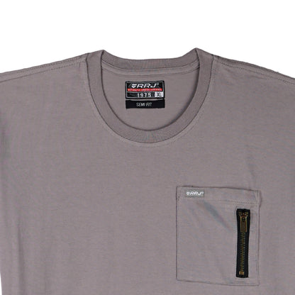 RRJ Men's Basic Tees Semibody Fitting CVC Jersey Fabric 117792 (Charcoal Gray)
