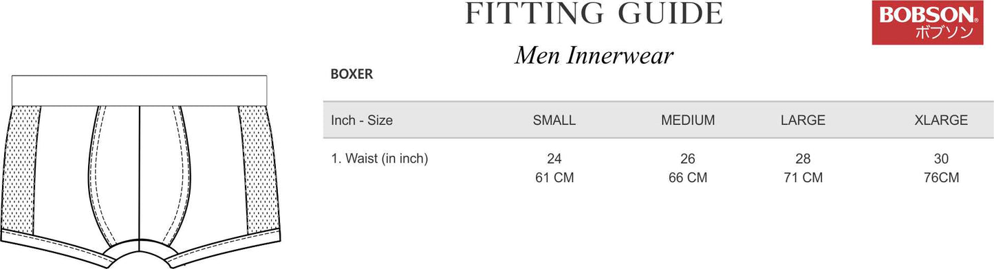 Bobson Japanese Men's Basic Accessories Innerwear Boxer Short 167134 (Black)
