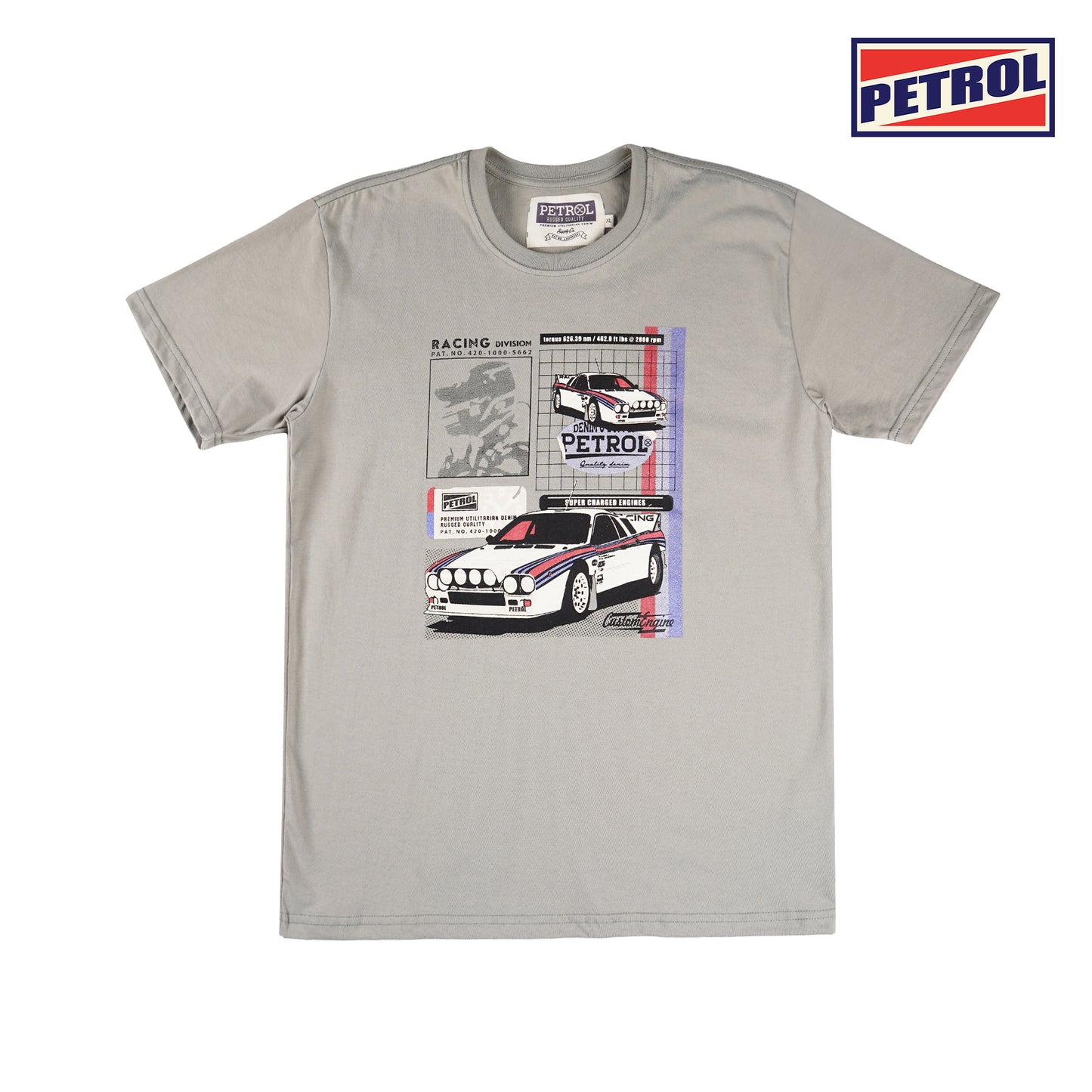 Petrol Men's Basic Tees Slim Fitting Cotton Jersey Fabric 165289-U (Rock Ridge)