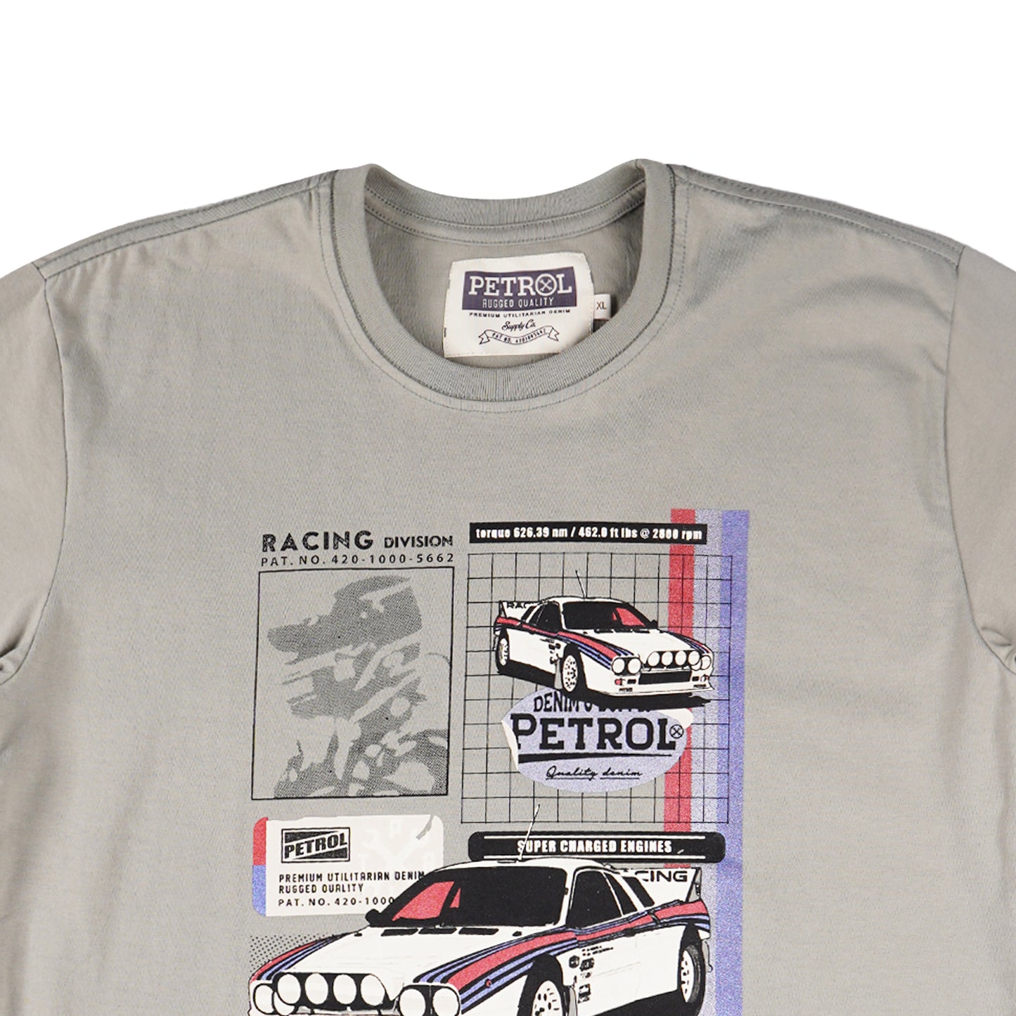 Petrol Men's Basic Tees Slim Fitting Cotton Jersey Fabric 165289-U (Rock Ridge)