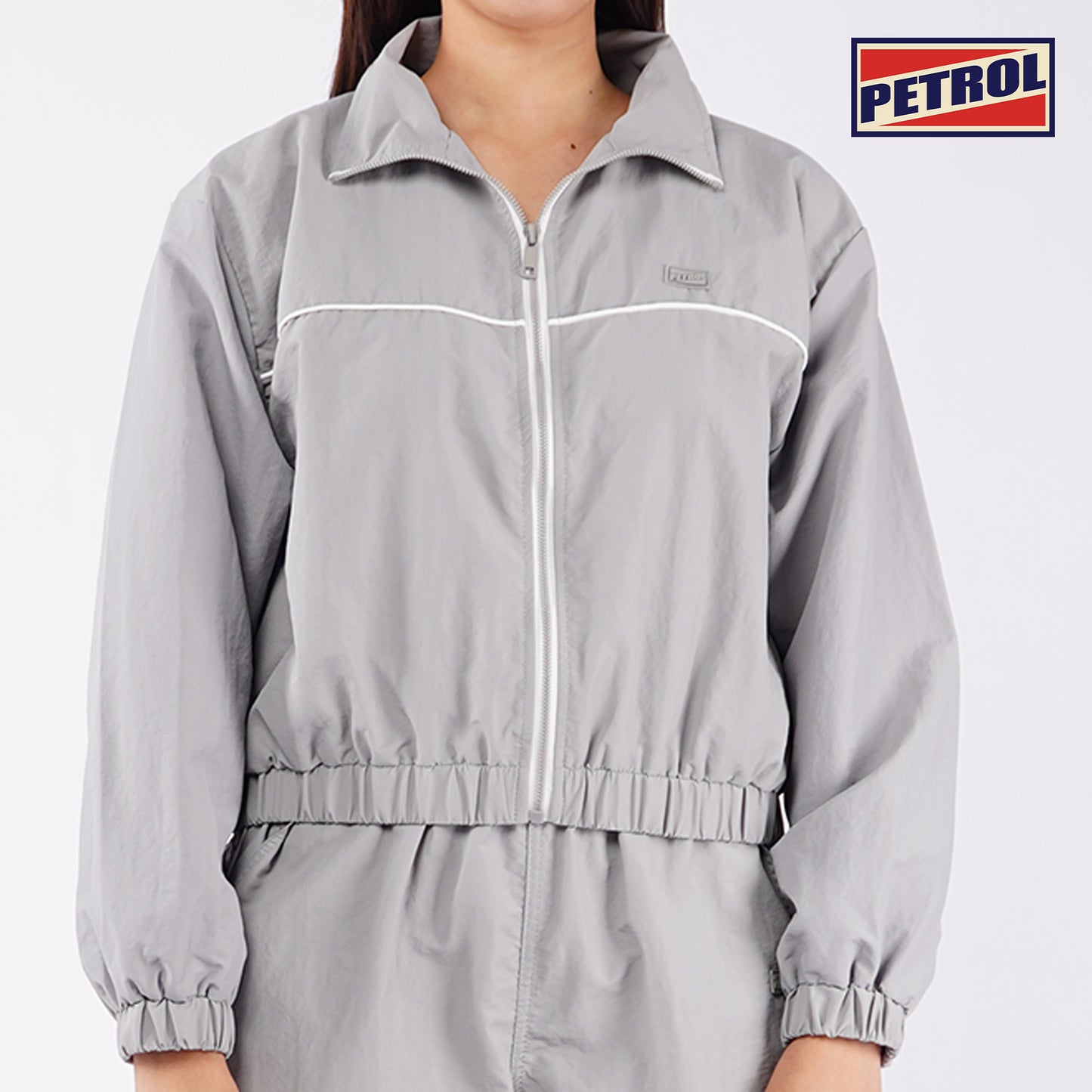 Petrol Ladies Basic Jacket Boxy Fitting Taslan Fabric 164734 (Gray)