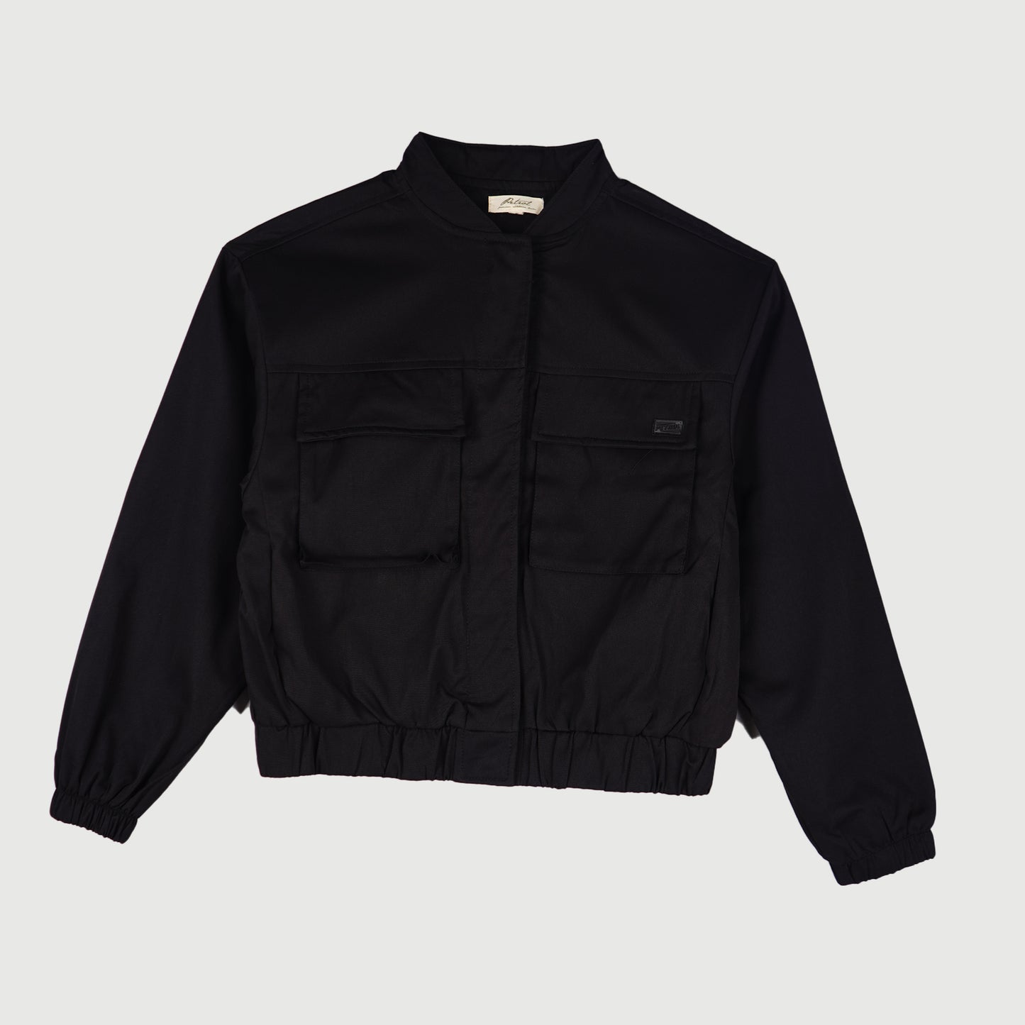 Petrol Ladies Basic Jacket Boxy Fitting Water Proof Twill Fabric 164185 (Black)