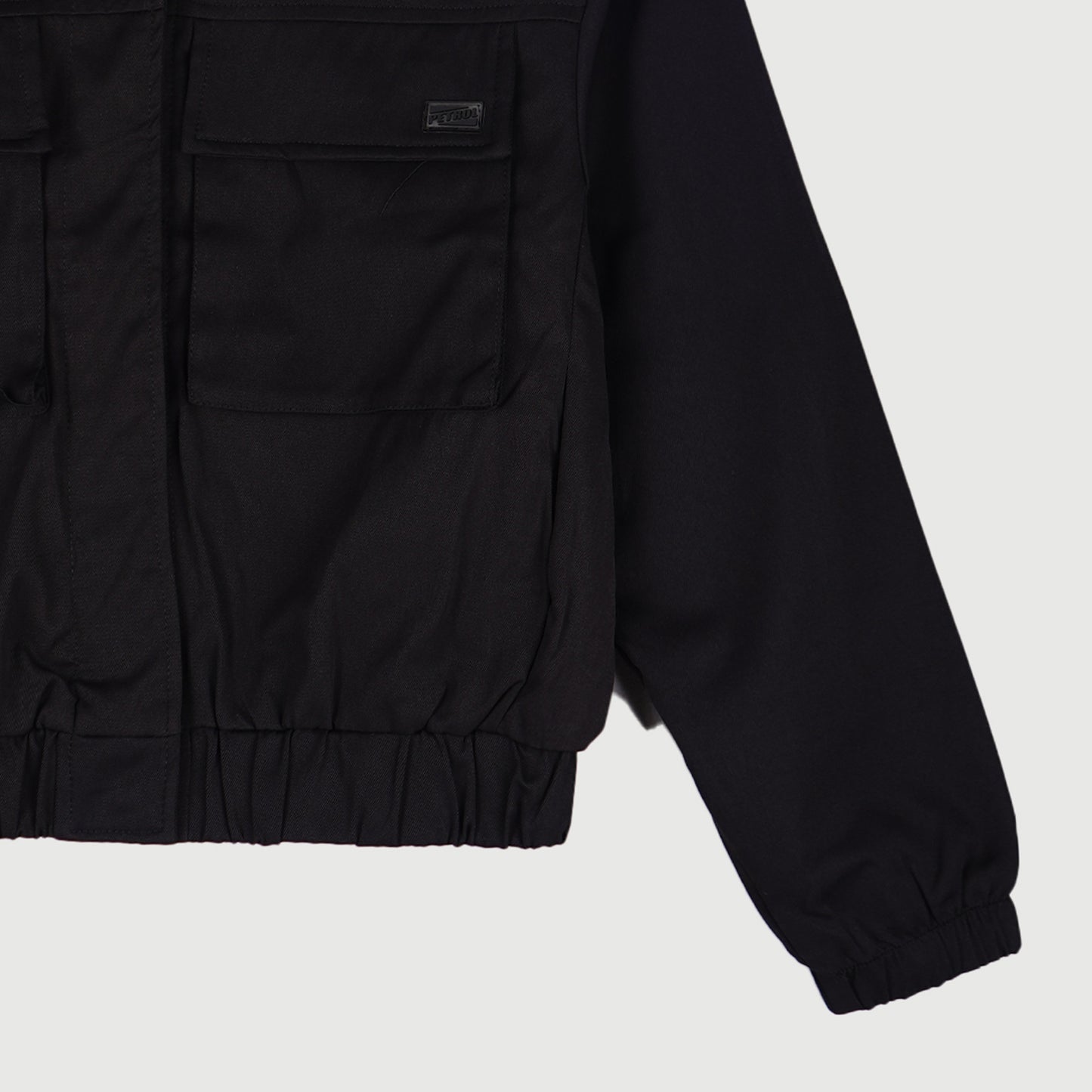 Petrol Ladies Basic Jacket Boxy Fitting Water Proof Twill Fabric 164185 (Black)
