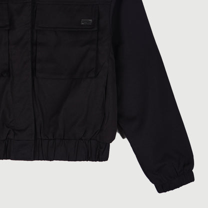 Petrol Ladies Basic Jacket Boxy Fitting Water Proof Twill Fabric 164185 (Black)
