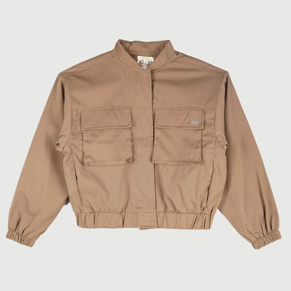 Petrol Ladies Basic Jacket Boxy Fitting Water Proof Twill Fabric 164185 (Brown)