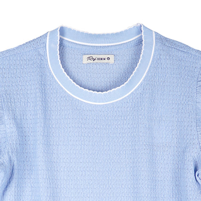 RRJ Ladies Basic Tees Regular Fitting Special Fabric 153461 (Blue)