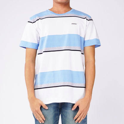 RRJ Men's Basic Tees Semibody Fitting Missed Lycra Fabric 144414 (White)