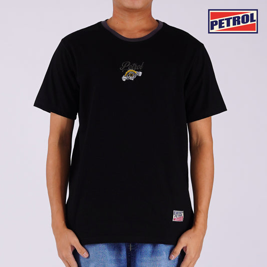Petrol Men's Basic Tees Slim Fitting CVC Jersey Fabric 165216-U (Black)