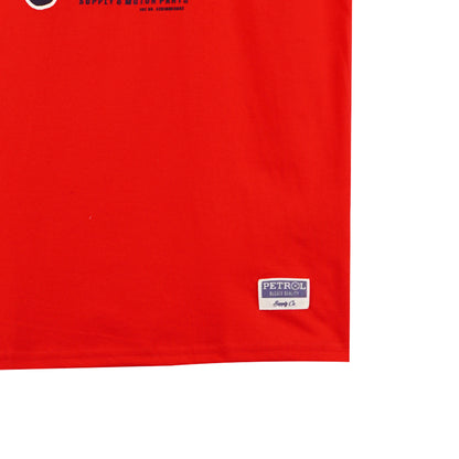 Petrol Men's Basic Tees Slim Fitting CVC Jersey Fabric 158663-U (Red)