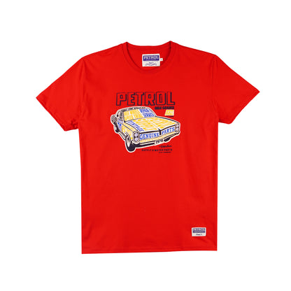 Petrol Men's Basic Tees Slim Fitting CVC Jersey Fabric 158663-U (Red)