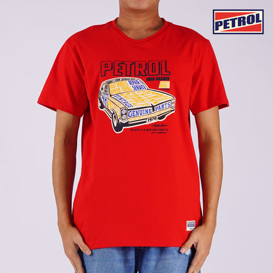 Petrol Men's Basic Tees Slim Fitting CVC Jersey Fabric 158663-U (Red)