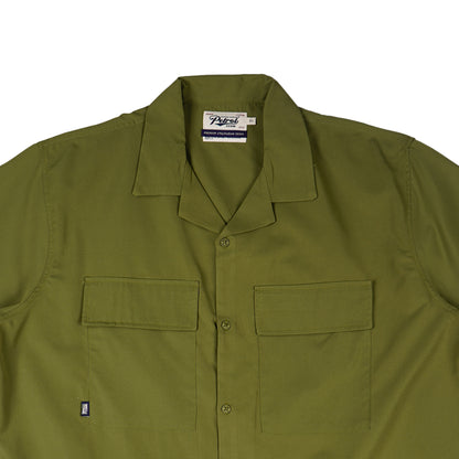 Petrol Men's Basic Woven Shirt Oversized Fitting Woven Fabric 156173 (Light Fatigue)