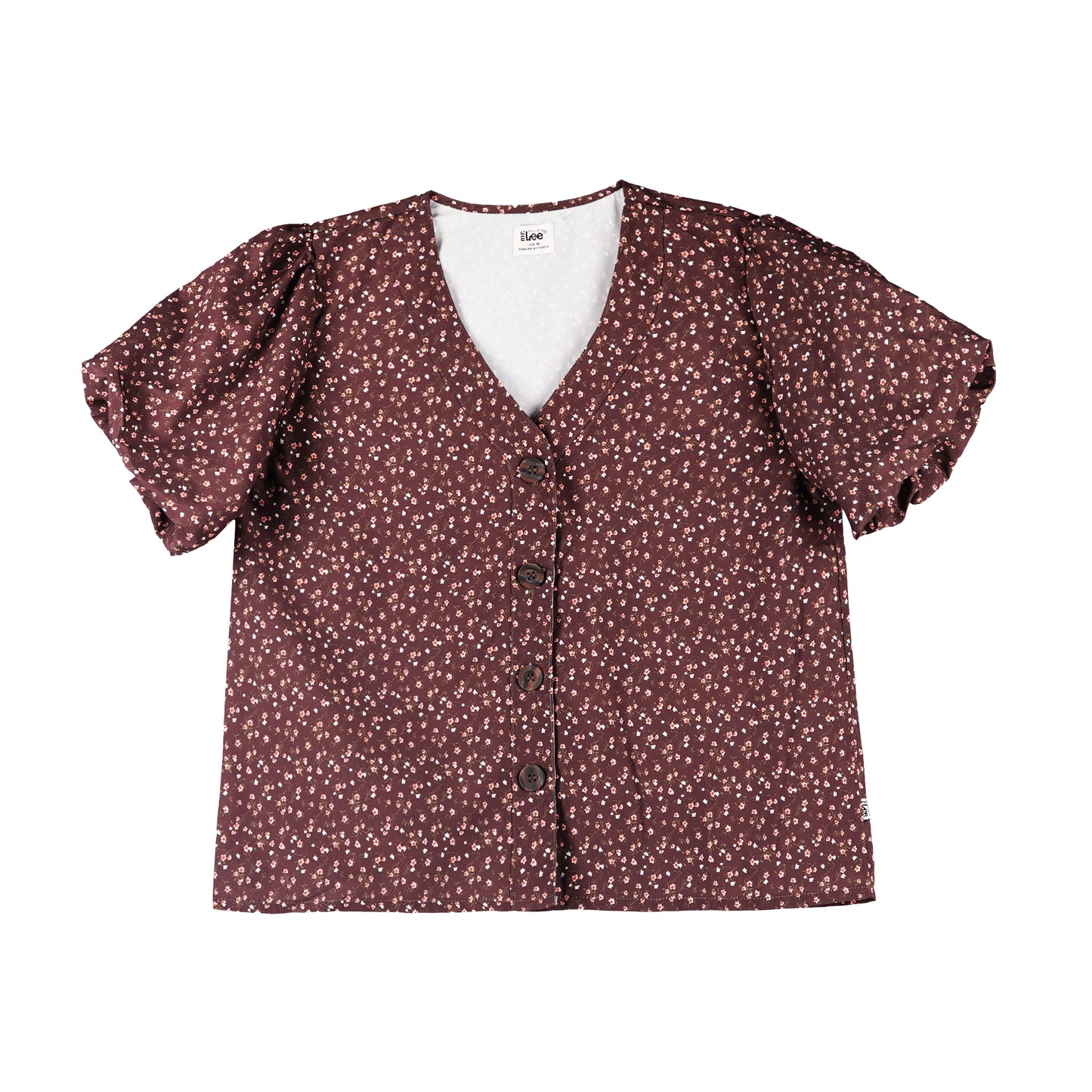 Stylistic Mr. Lee Ladies Basic Button Down Woven Shirt Boxy Fit 160353 (Brown)