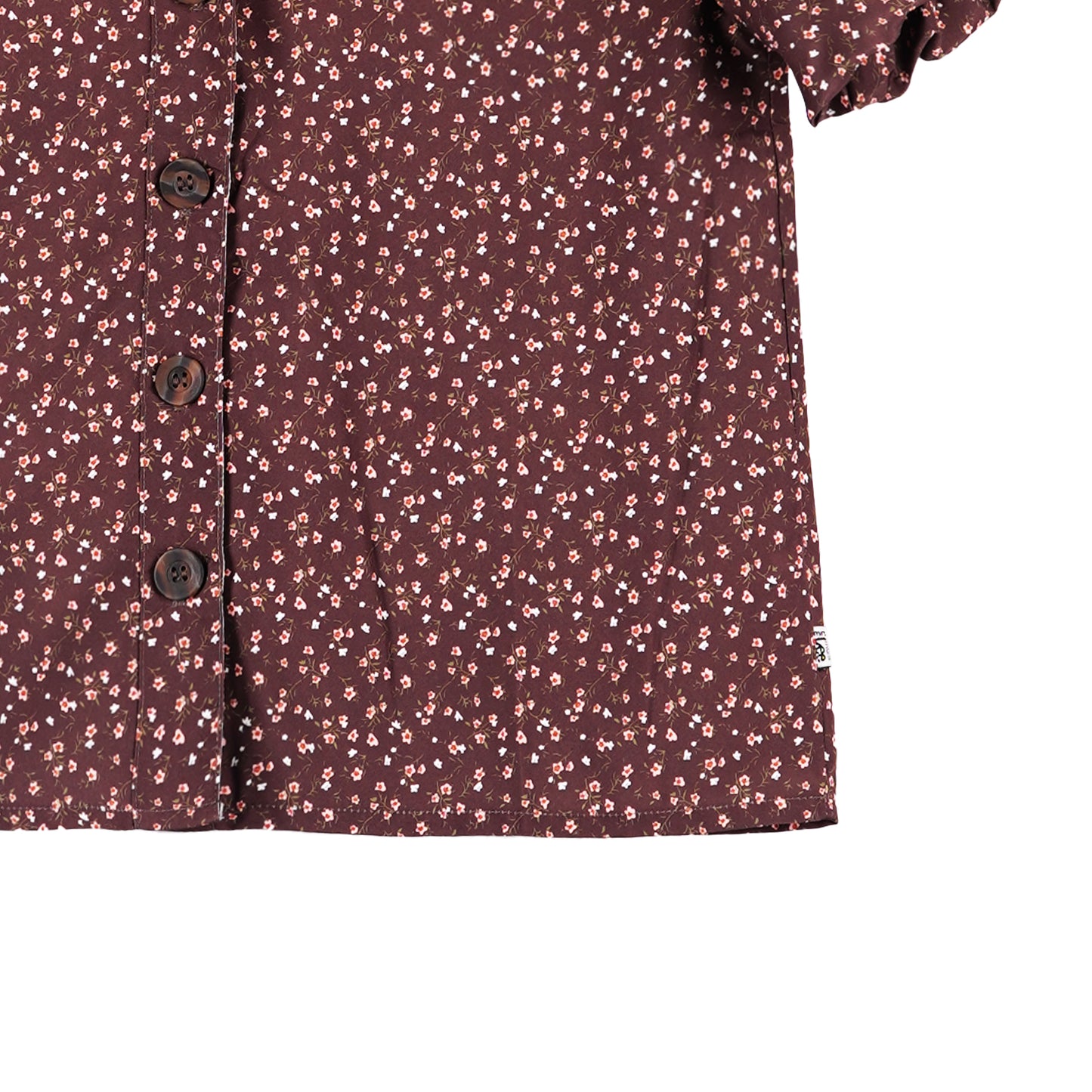 Stylistic Mr. Lee Ladies Basic Button Down Woven Shirt Boxy Fit 160353 (Brown)