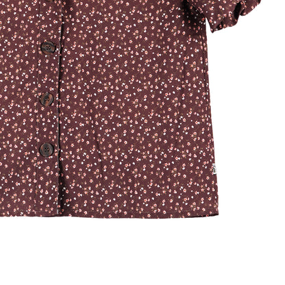 Stylistic Mr. Lee Ladies Basic Button Down Woven Shirt Boxy Fit 160353 (Brown)