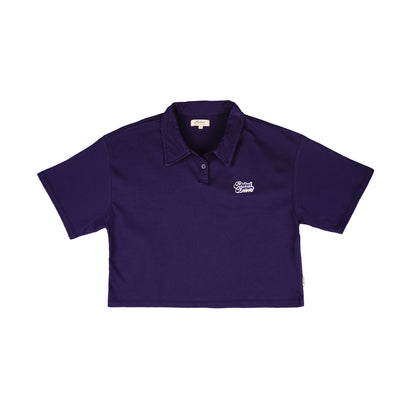 Petrol Ladies Basic Collared Shirt Oversized Fitting Cotton Jersey Fabric 153549 (Navy)