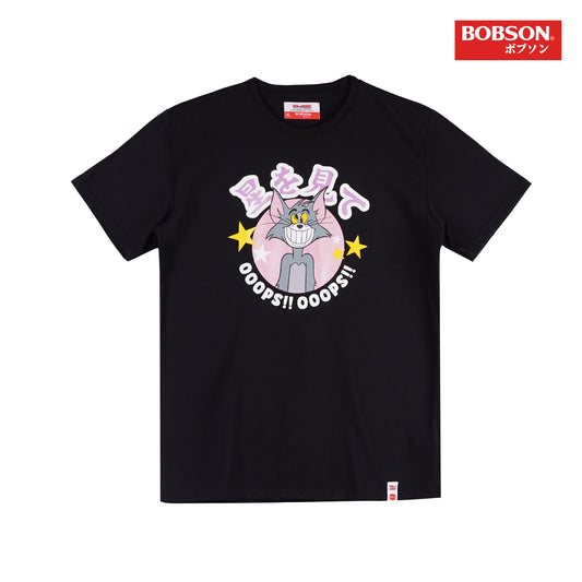 Bobson Japanese X Tom and Jerry Men's Basic Tees Slim Fit 161995-U (Black)