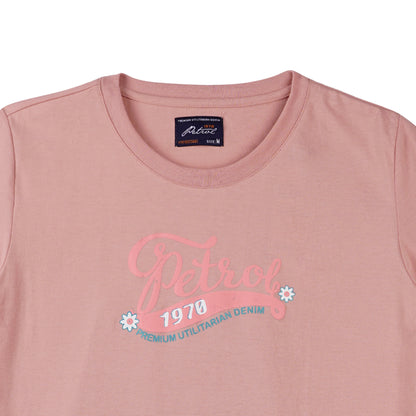 Petrol Ladies Basic Tees Boxy Fitting CVC Jersey Fabric 159763-U (Old Rose)