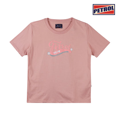 Petrol Ladies Basic Tees Boxy Fitting CVC Jersey Fabric 159763-U (Old Rose)