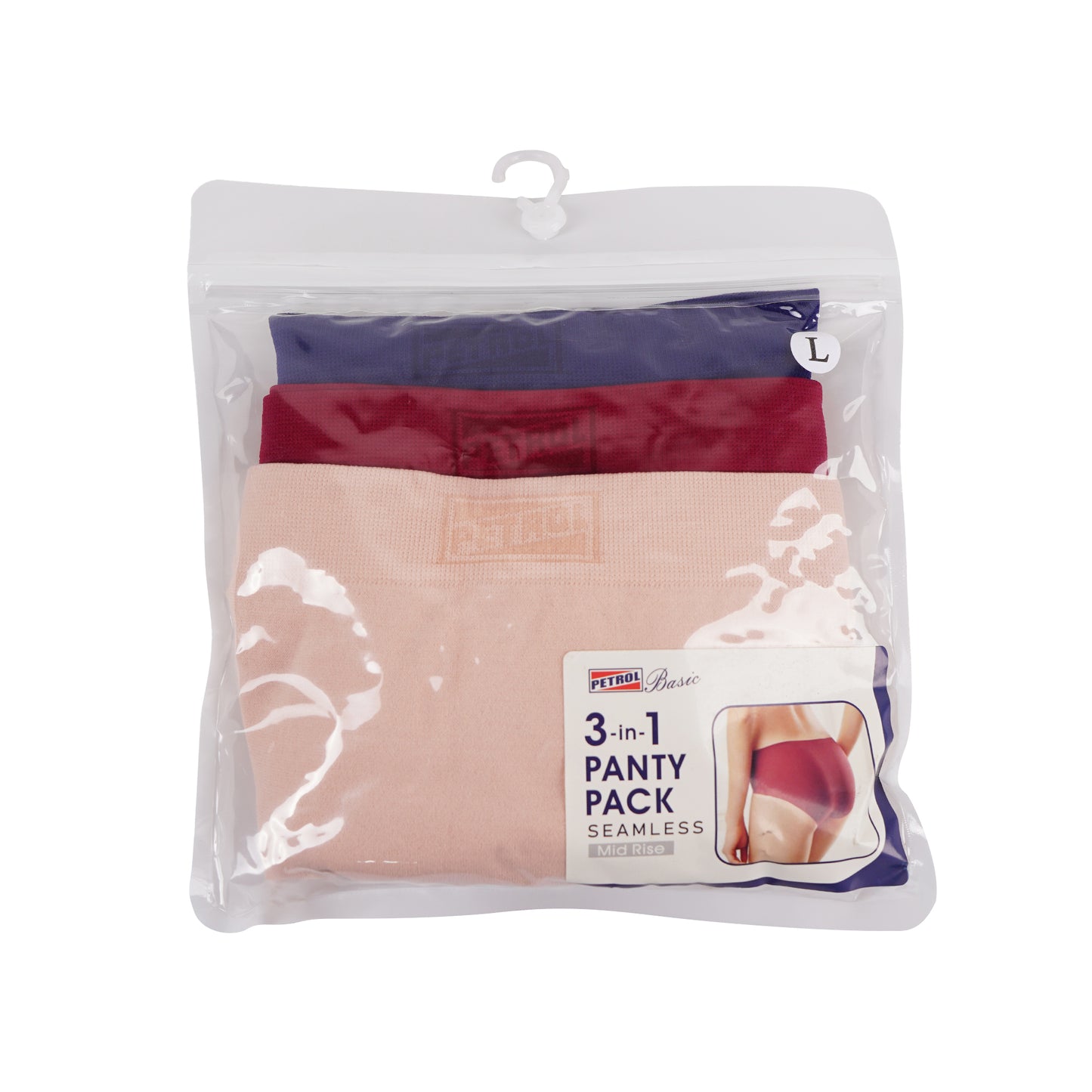 Petrol Ladies Accessories Innerwear Seamless Panty Mid-Rise 3-in-1 Pack 159056 (Assorted)