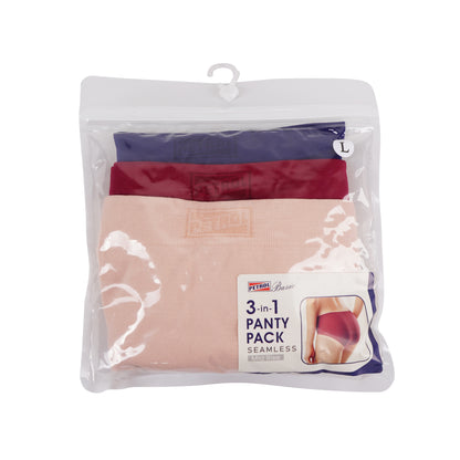 Petrol Ladies Accessories Innerwear Seamless Panty Mid-Rise 3-in-1 Pack 159056 (Assorted)