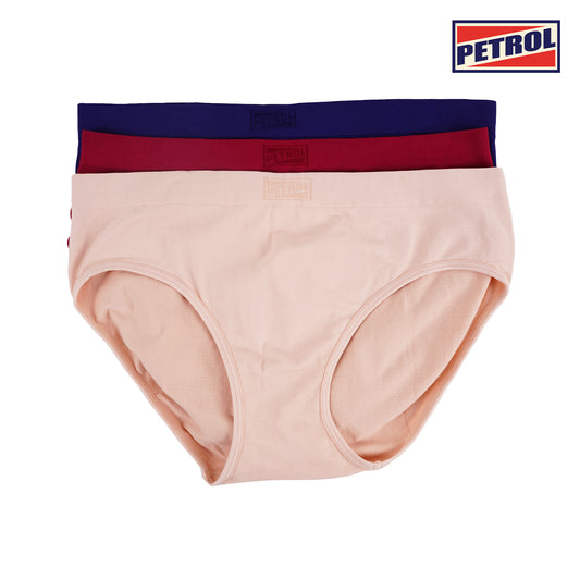 Petrol Ladies Accessories Innerwear Seamless Panty Mid-Rise 3-in-1 Pack 159056 (Assorted)