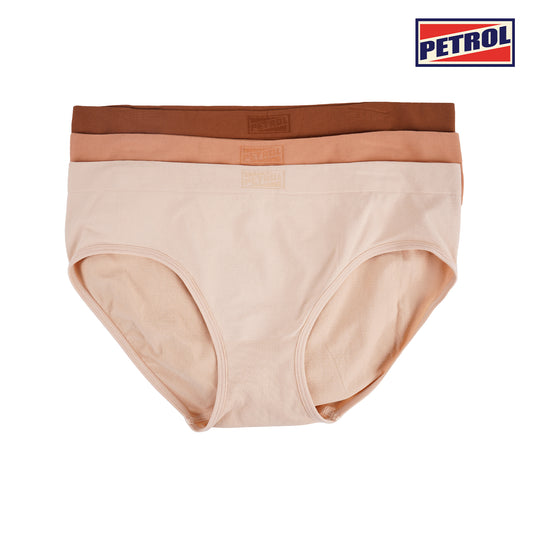 Petrol Ladies Accessories Innerwear Seamless Panty Mid-Rise 3-in-1 Pack 159051 (Assorted)