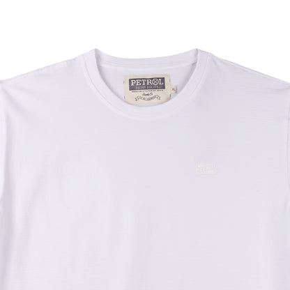 Petrol Men's Basic Tees Slim Fitting Missed Lycra Fabric 162713 (White)