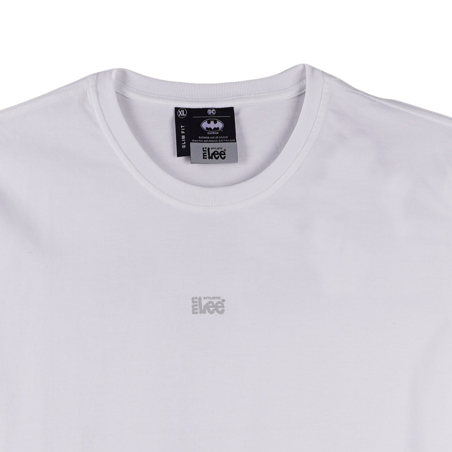 Stylistic Mr. Lee X Justice League Men's Basic Tees with Back Print Semi body Fit 167697 (White)