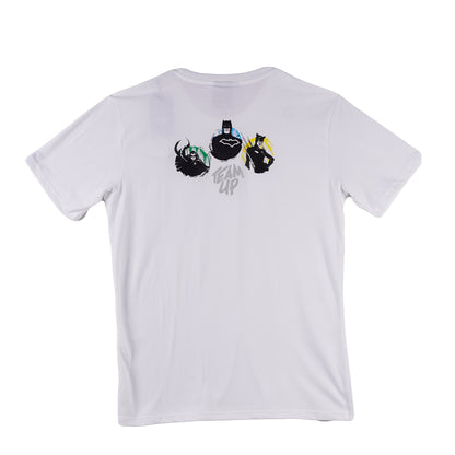 Stylistic Mr. Lee X Justice League Men's Basic Tees with Back Print Semi body Fit 167697 (White)
