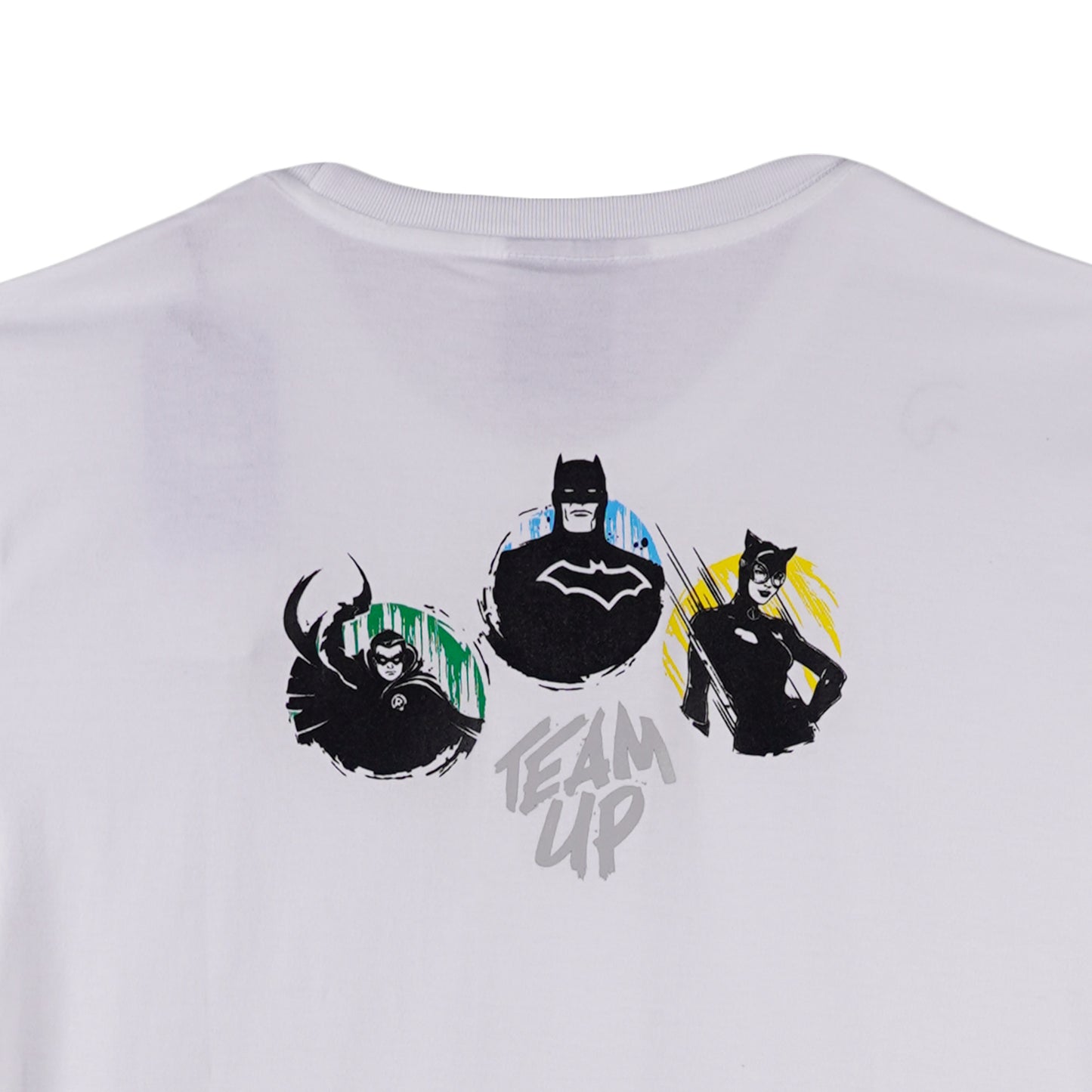 Stylistic Mr. Lee X Justice League Men's Basic Tees with Back Print Semi body Fit 167697 (White)