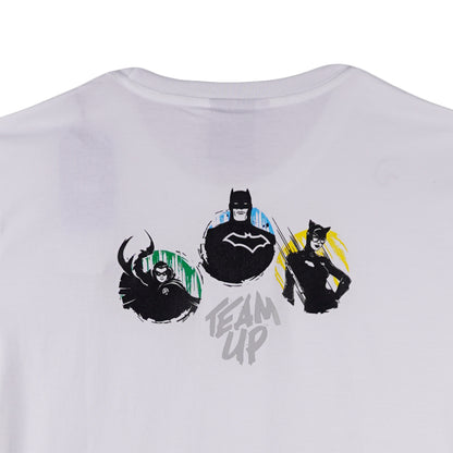 Stylistic Mr. Lee X Justice League Men's Basic Tees with Back Print Semi body Fit 167697 (White)