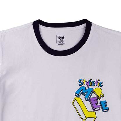 Stylistic Mr. Lee Children's Wear Kid's Basic Tees Regular Fit 163286-U (Navy White)