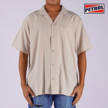 Petrol Men's Basic Collared Woven Shirt Comfort Fitting 156154-U (Sand)