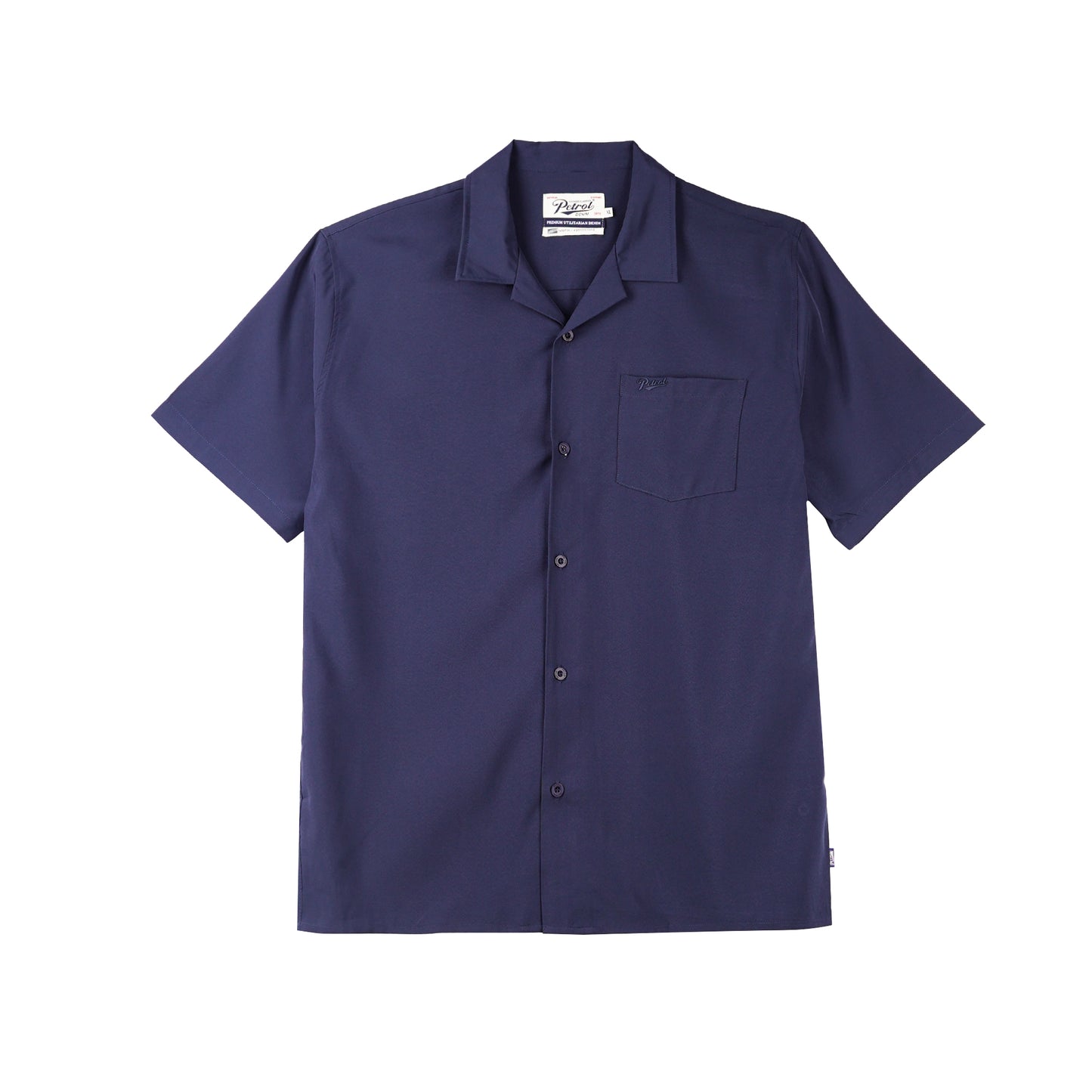 Petrol Men's Basic Collared Woven Shirt Comfort Fitting 156184-U (Navy)