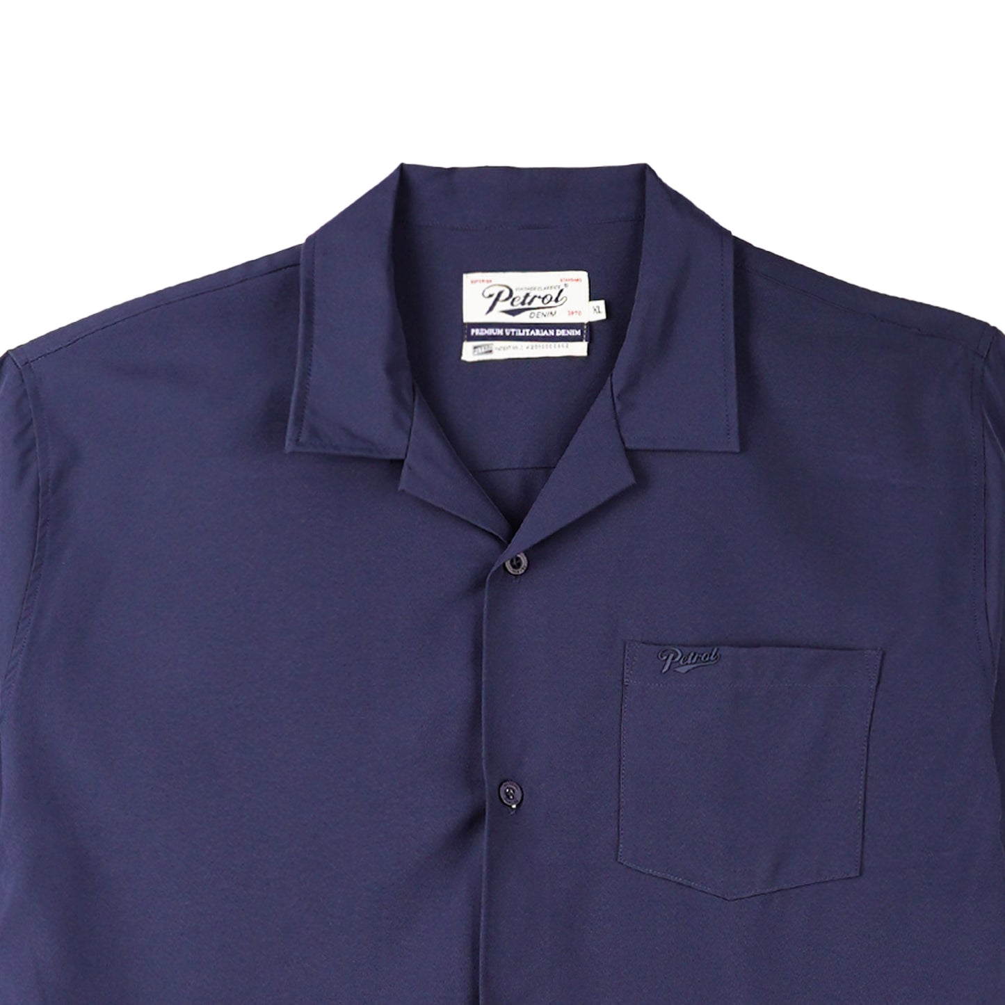 Petrol Men's Basic Collared Woven Shirt Comfort Fitting 156184-U (Navy)