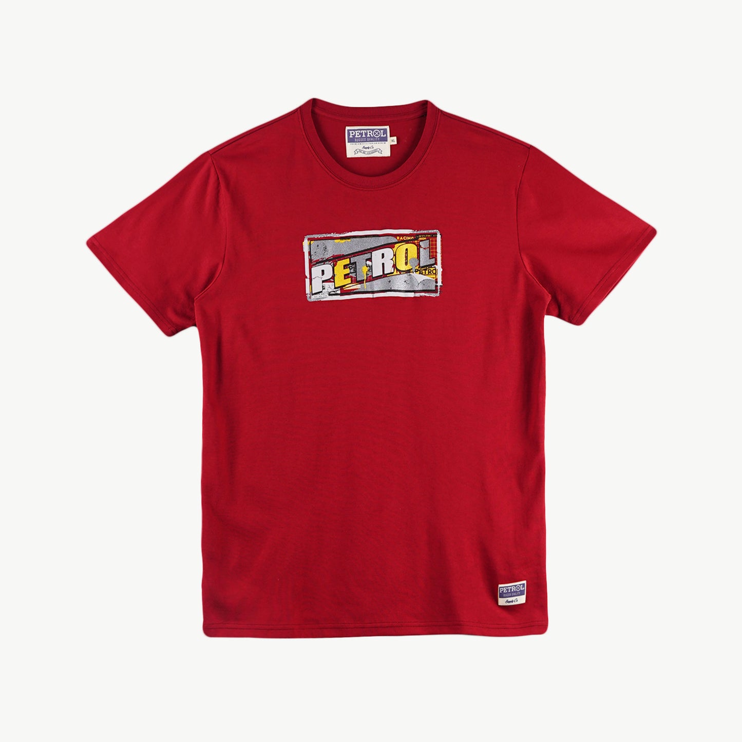 Petrol Men's Basic Tees Slim Fitting CVC Jersey Fabric 167026-U (Crimson)