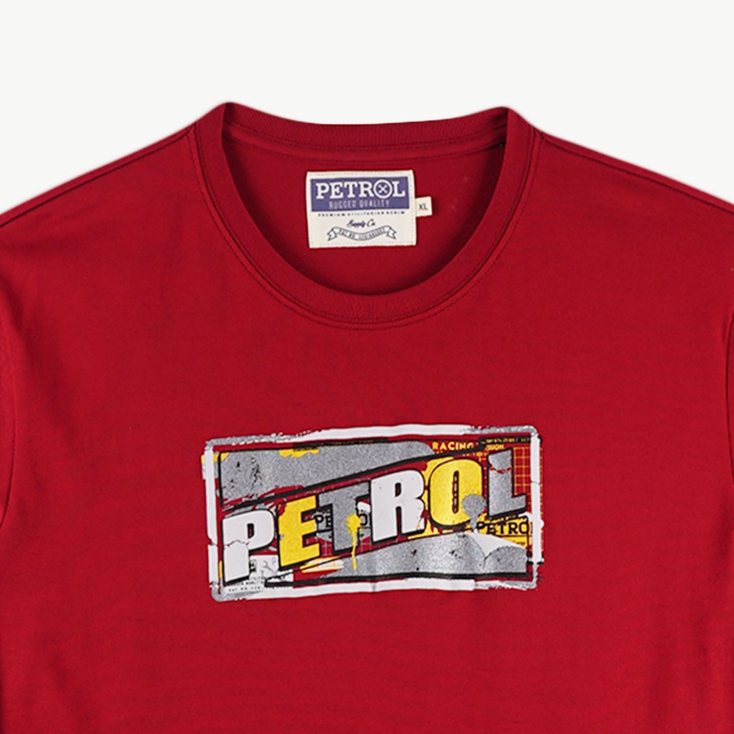 Petrol Men's Basic Tees Slim Fitting CVC Jersey Fabric 167026-U (Crimson)