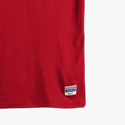 Petrol Men's Basic Tees Slim Fitting CVC Jersey Fabric 167026-U (Crimson)